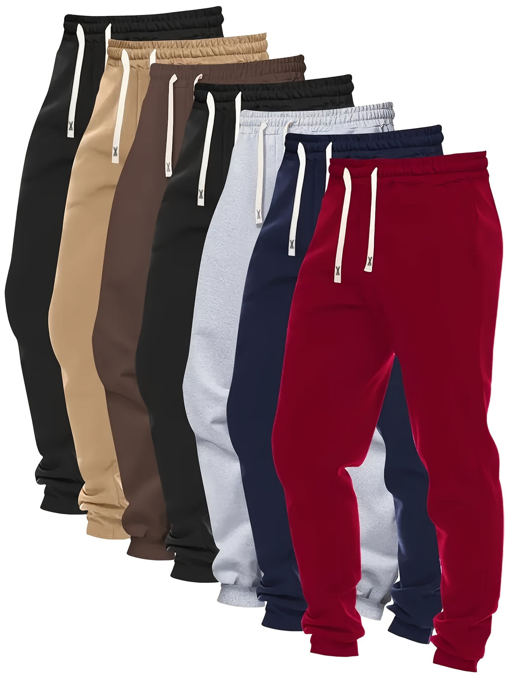4pcs RANDOM Men's Casual Jogger Pants-Comfortable Sweatpants for Casual Attire, Workout, Or Lounging-Trendy Elastic Waistband with Drawstring, Multiple Pockets - product image 3
