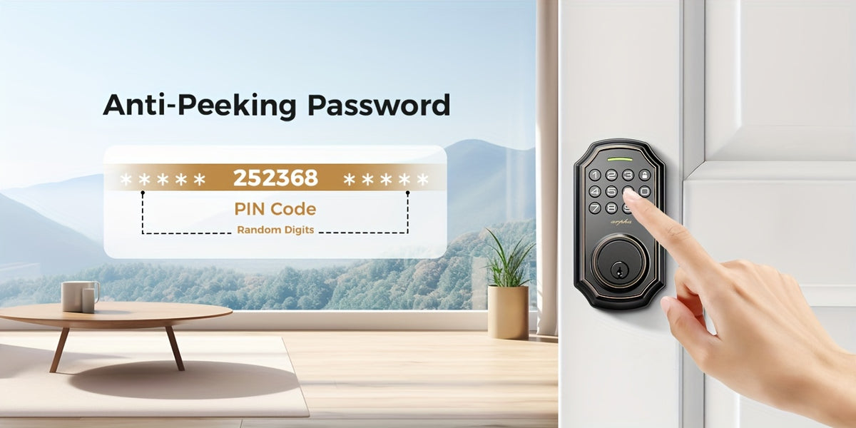 Smart Deadbolt 100-digit Privacy Code Combination, Keyless Entry Door Lock, Auto Locking/unlocking, Available Black and Silvery, Low Battery Alarm, Secure and - product image 19