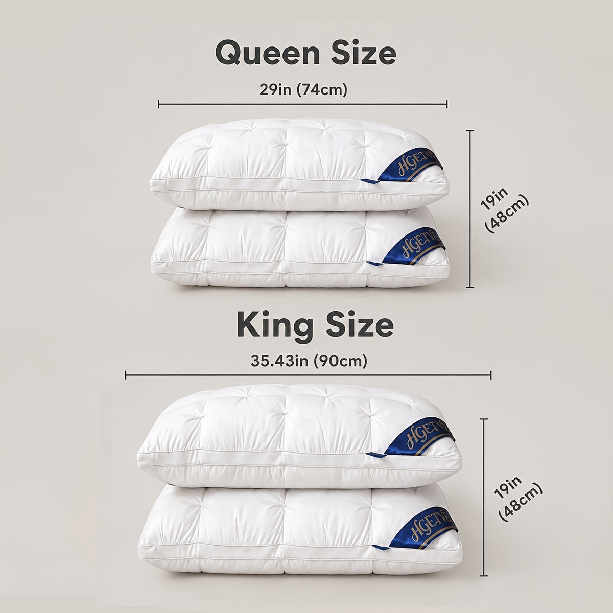 2pcs Hotel Quality Sleep Pillow, Deep Sleep Neck Pillow, Highly Elastic and Plump Pillow Core, Hypoallergenic and Skin-Friendly Pillowcase, Easy Clean, Soft - product image 4