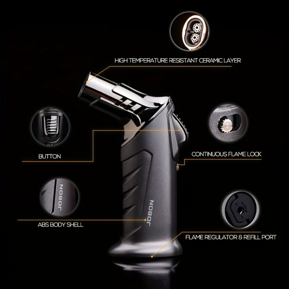 Butane Torch Lighter Gift Set 2500°F, Refillable with Safety Lock & Adjustable Flame, High-Temperature Kitchen Cooking Camping Outdoor Torch, Gift Box Included, Gas Not Included - product image 6