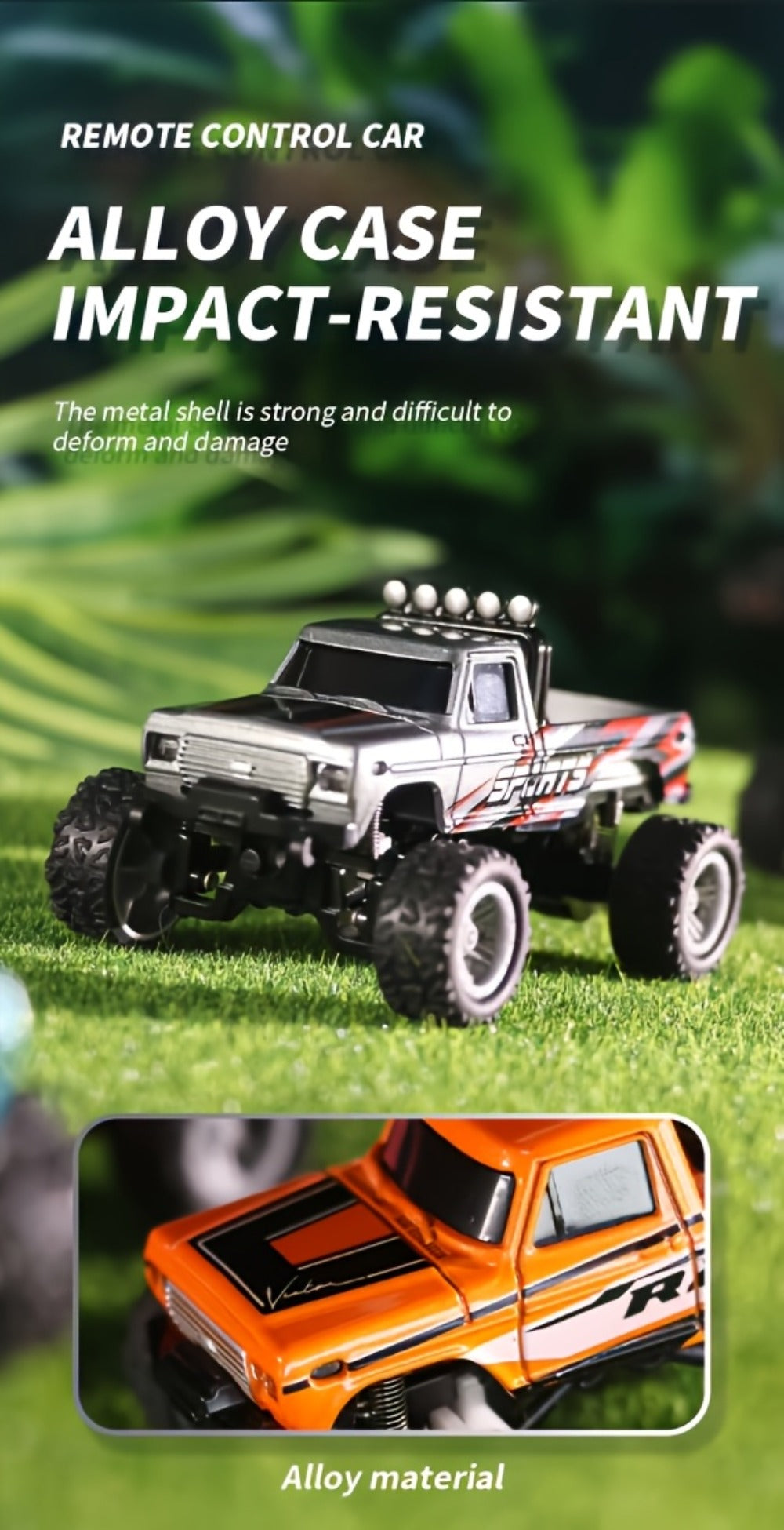 Mini RC Car 1/64 Scale High-Speed Off-Road Monster Truck | 2.4GHz Alloy Die-Cast Remote Control Car with Shock Absorber, All-Terrain Climbing RC Toy Gift for - product image 22