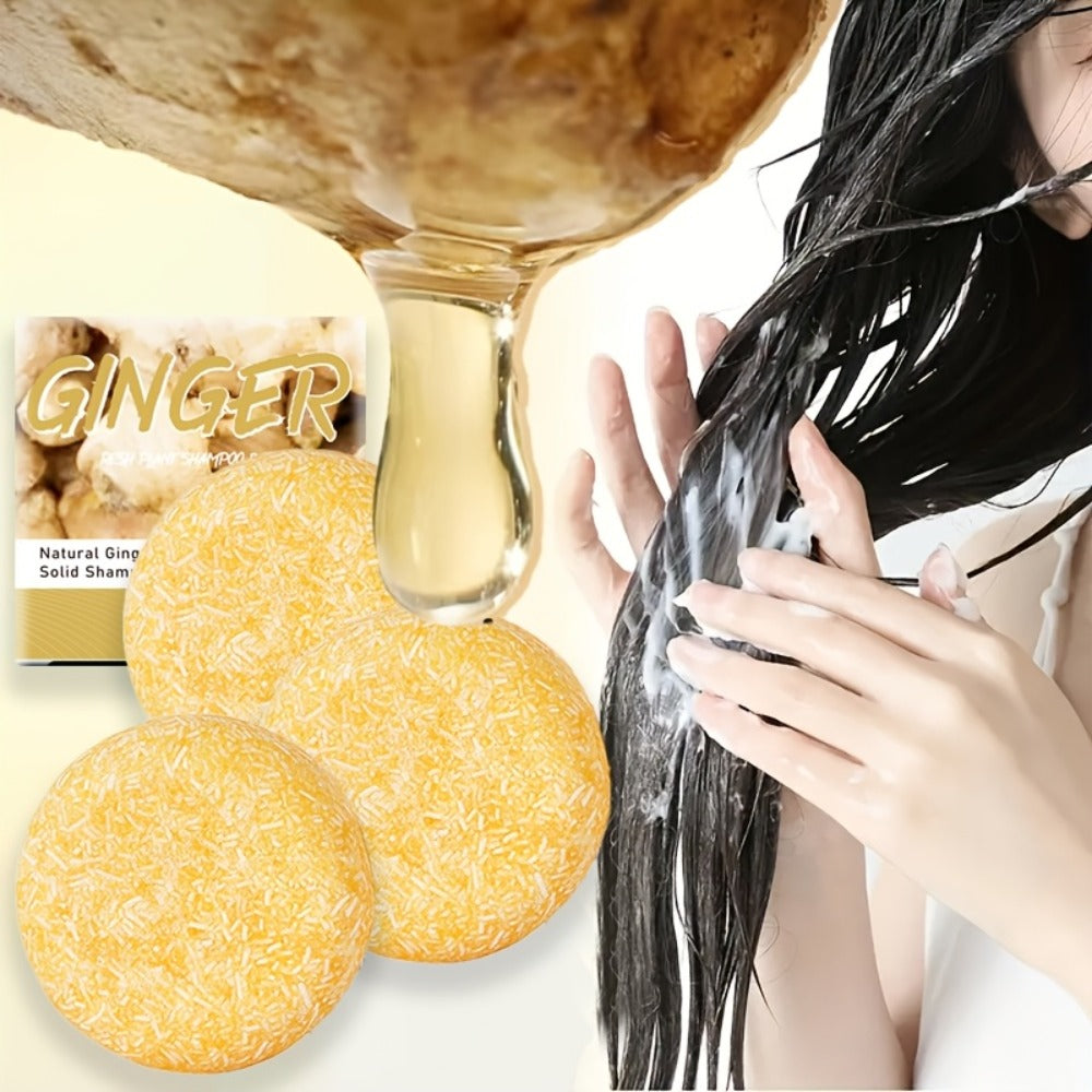 Ginger Shampoo Bar 3pcs × 60g — Natural Handmade Solid Shampoo Bar, Sulfate-Free, Paraben-Free & Vegan | Scalp Stimulating Ginger Formula for Hair Growth | All Hair Types | Unisex  - product image 12