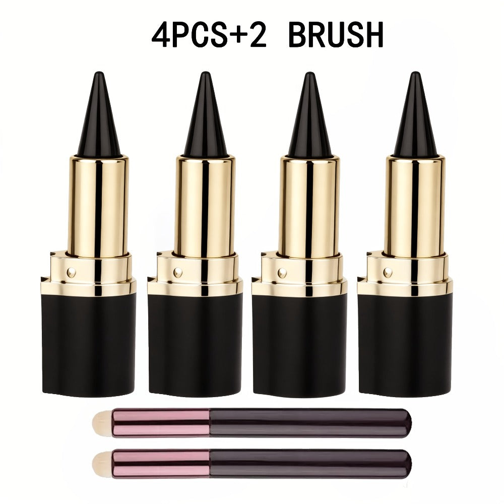 Waterproof Gel Eyeliner Stick 2 or 4PCS 24-Hour Long-Lasting Matte Fast-Drying Non-Smudge Eye and Lip Liner with Brush - Black Brown Everyday Party Makeup Women - product image 11