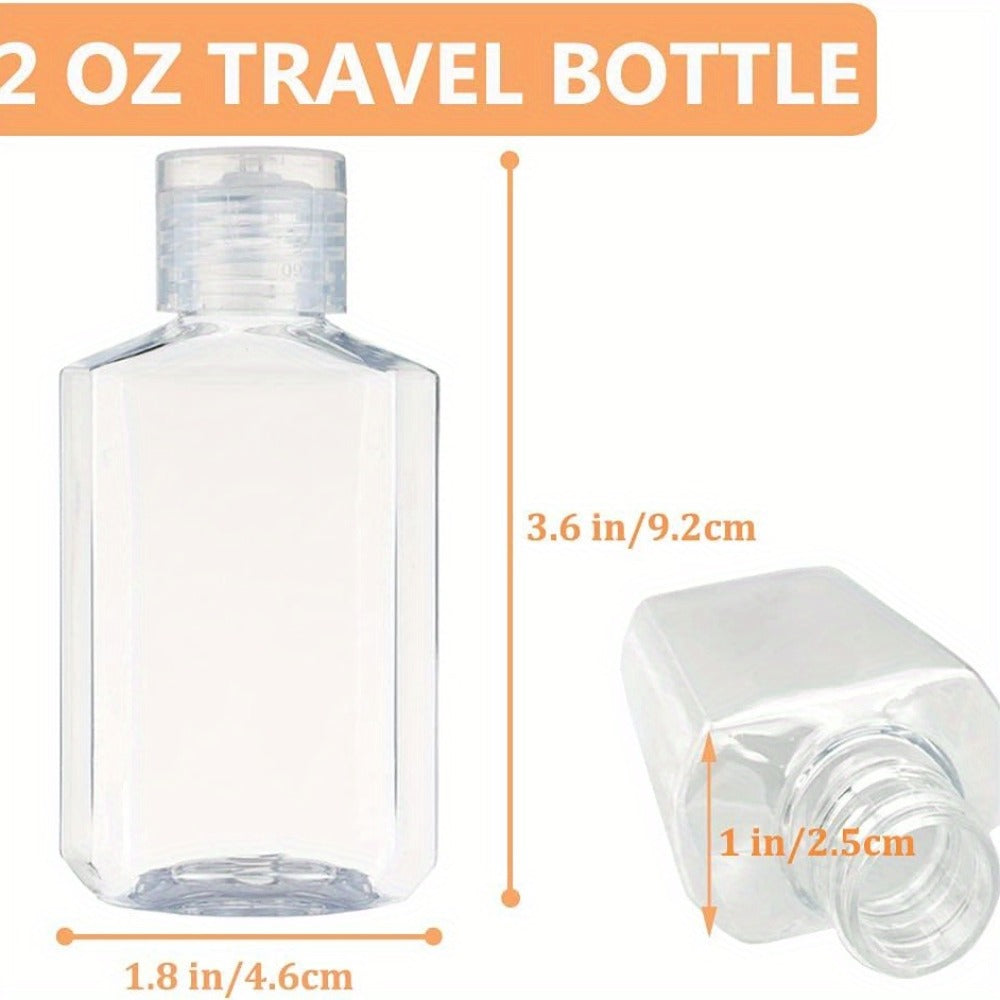 TSA Approved Travel Bottles 2oz Flip Cap 40 Pack Clear Plastic Refillable Squeeze Containers for Hand Sanitizer Shampoo Conditioner Soap Toner Lotion Travel Size Toiletry Bottles - product image 5