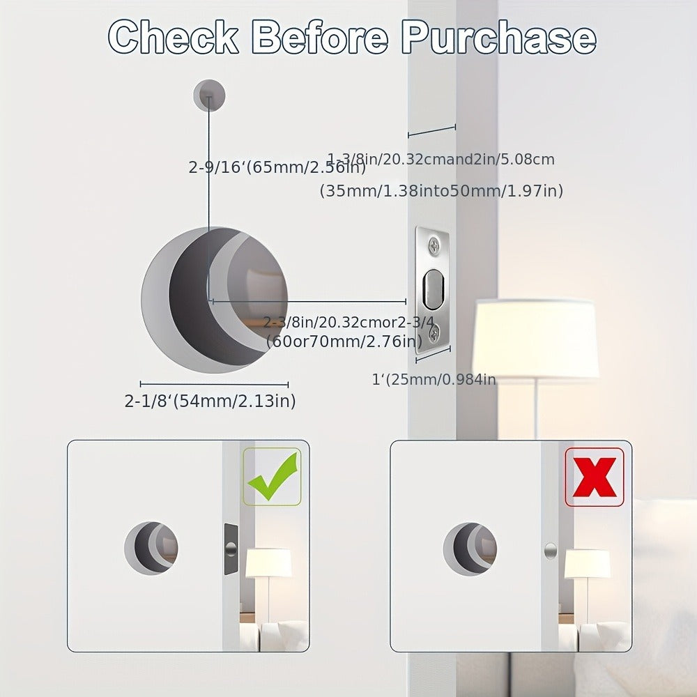 Smart Door Lock Keyless Entry – 3-in-1 APP + PIN + Key Access, Auto-Lock, Wireless Bedroom Door Lock with Durable Alloy Construction, Easy Installation, Holiday Gift for Family (Si - product image 3