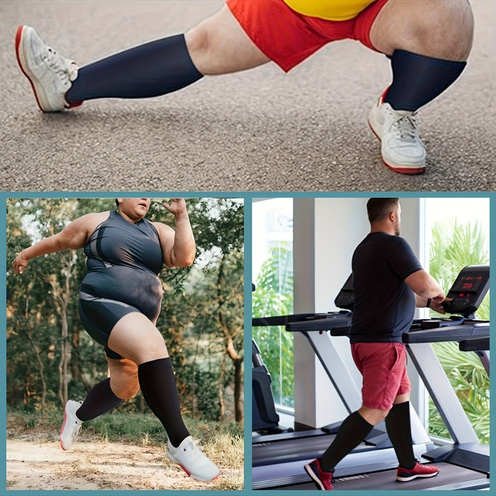 Plus Size Compression Socks 2 Pairs High Elasticity Sports Fitness Oversized Socks for Men Women 2XL 3XL 4XL 5XL 6XL 7XL Running Athletic Support - product image 6