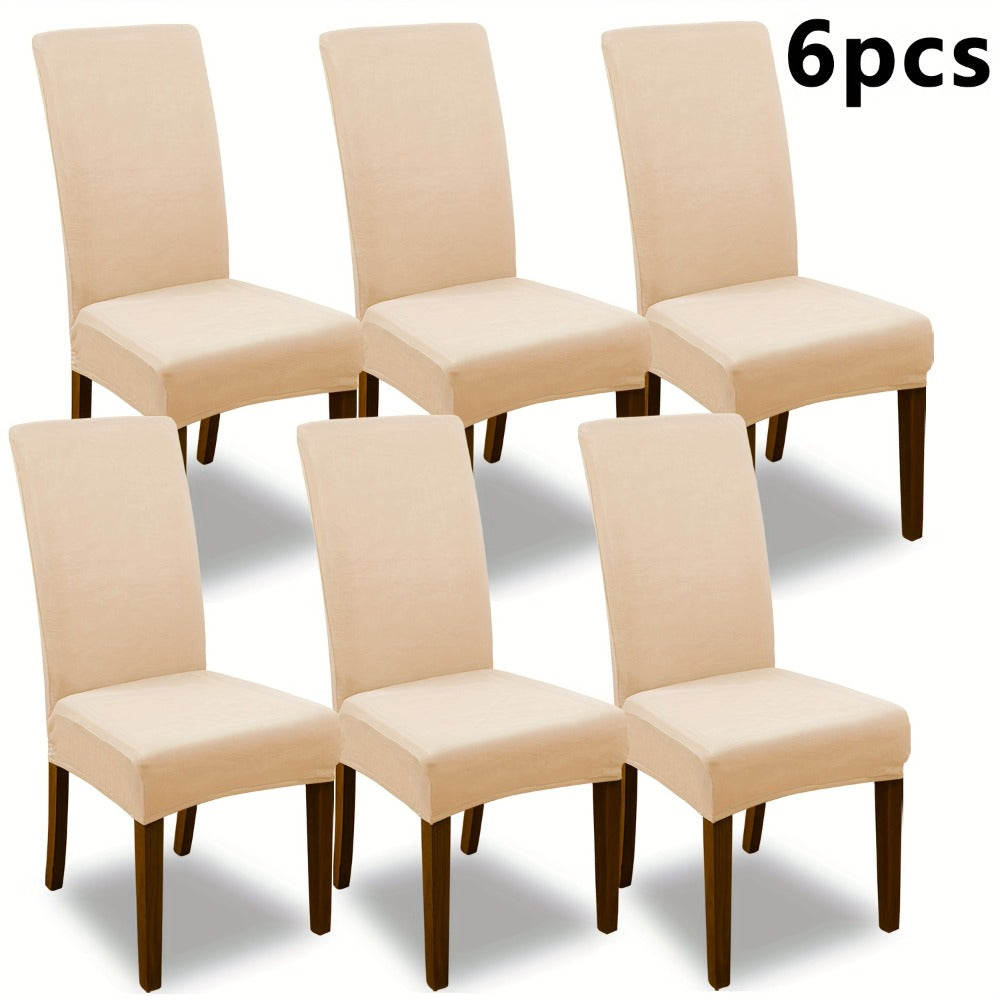 Stretch Dining Chair Covers Set | Elastic Jacquard Slipcovers for Dining Room Kitchen Wedding Office, 4pcs or 6pcs, 9 Colors, Washable Furniture Protector - product image 22