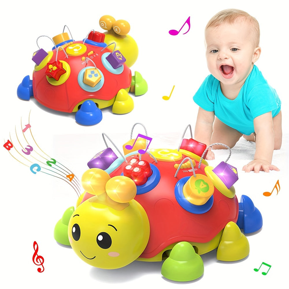 Baby Musical Ladybug Crawling Toys, Early Educational Bilingual Toy With Lights & Music, Interactive Play Mode & Sensory Development For Babies 0-6-12-18 Months - product image