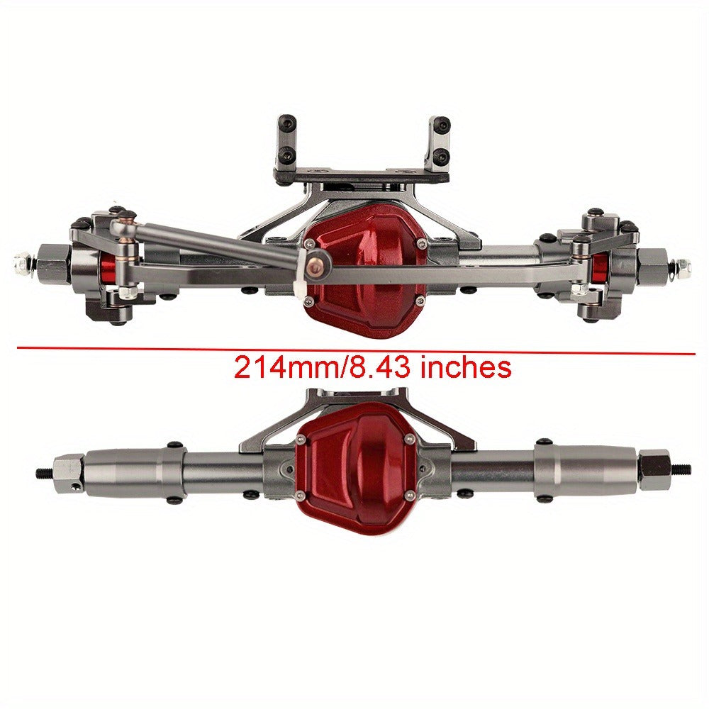 SCX10 Metal Axle Upgrade Kit CNC Aluminum Alloy Front & Rear Straight Axles | Compatible with Axial SCX10 90046 90047 1/10 RC Crawler Climbing Car 45# Steel - product image 5