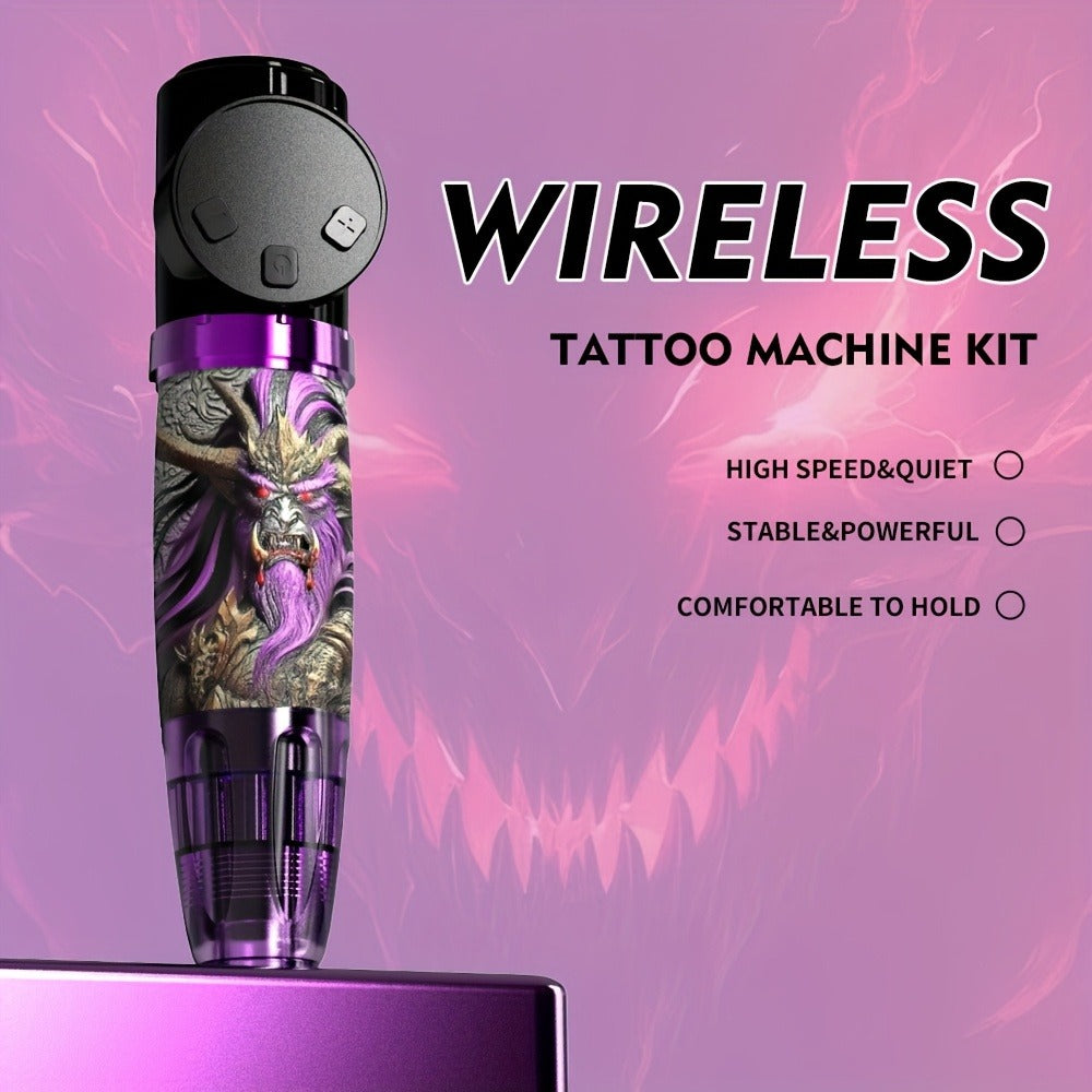 Tattoo Gun Kit Complete Set GOLDPLUME Cordless Rotary Machine 1500mAh Power Supply 10 Needles 7 Inks Full Supplies for Beginners & Professional Artists - product image 9