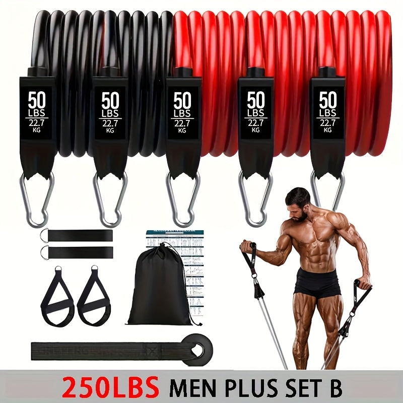 Resistance Bands Set 5-Pack | Break-Resistant Workout Bands with Handles for Home Gym | 250LBS Heavy Duty Exercise Bands for Men & Women | Pilates | Yoga - product image 3