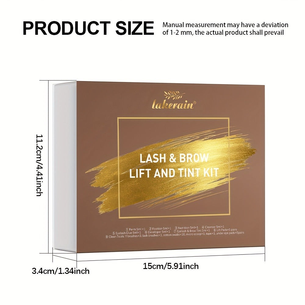 Lash Lift Kit & Brow Lamination Tint Set — 2-in-1 Eyelash Perm & Eyebrow Lamination with Black Brown Tint Dye, 4-6 Week Long-Lasting Results, DIY Home or Salon Use, Complete Beauty - product image 6