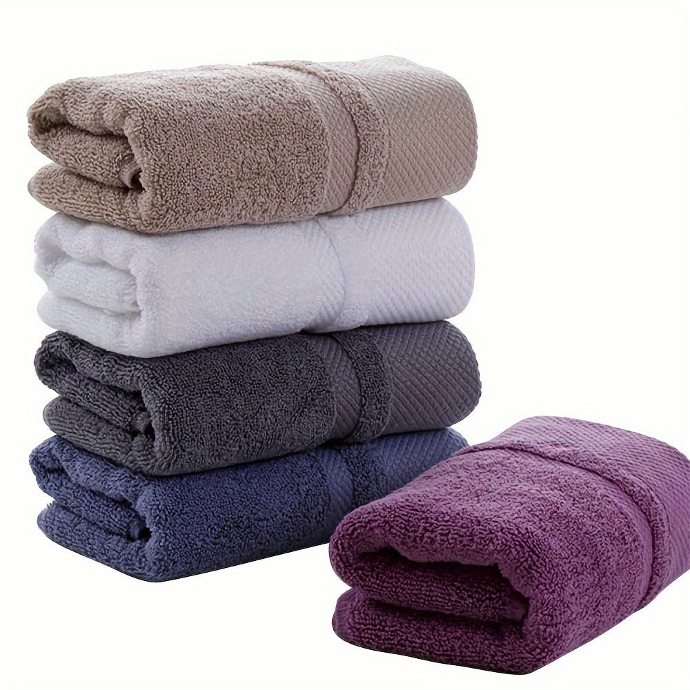 100% Cotton Bath Towel 500GSM Ultra Absorbent Soft Quick Dry Thick Hand Towel for Bathroom Gym Machine Washable Khaki Purple Blue Gray Green White 6-Pack Colorful - product image