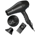 1875W Ionic Hair Dryer with Diffuser Concentrator Comb Nozzle - Professional Blow Dryer DC Motor 3 Heat 2 Speed Cool Shot Anti-Frizz Salon Quality for Women Black - product image 10