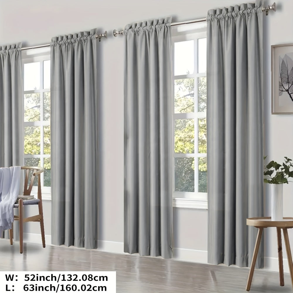 Blackout Curtains 4 Panels Thermal Insulated Room Darkening Drapes – Rod Pocket, Energy Saving, Solid Color for Bedroom & Living Room, 7 Colors & Multiple Sizes - product image 50