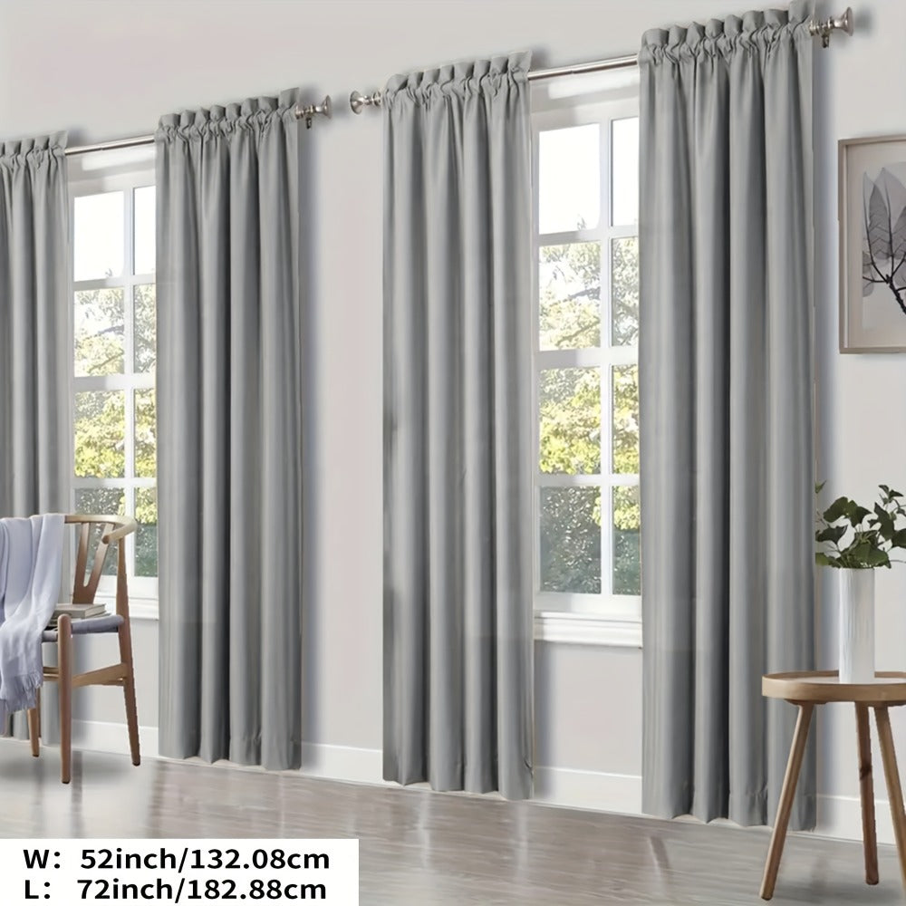 Blackout Curtains 4 Panels Thermal Insulated Room Darkening Drapes – Rod Pocket, Energy Saving, Solid Color for Bedroom & Living Room, 7 Colors & Multiple Sizes - product image 51