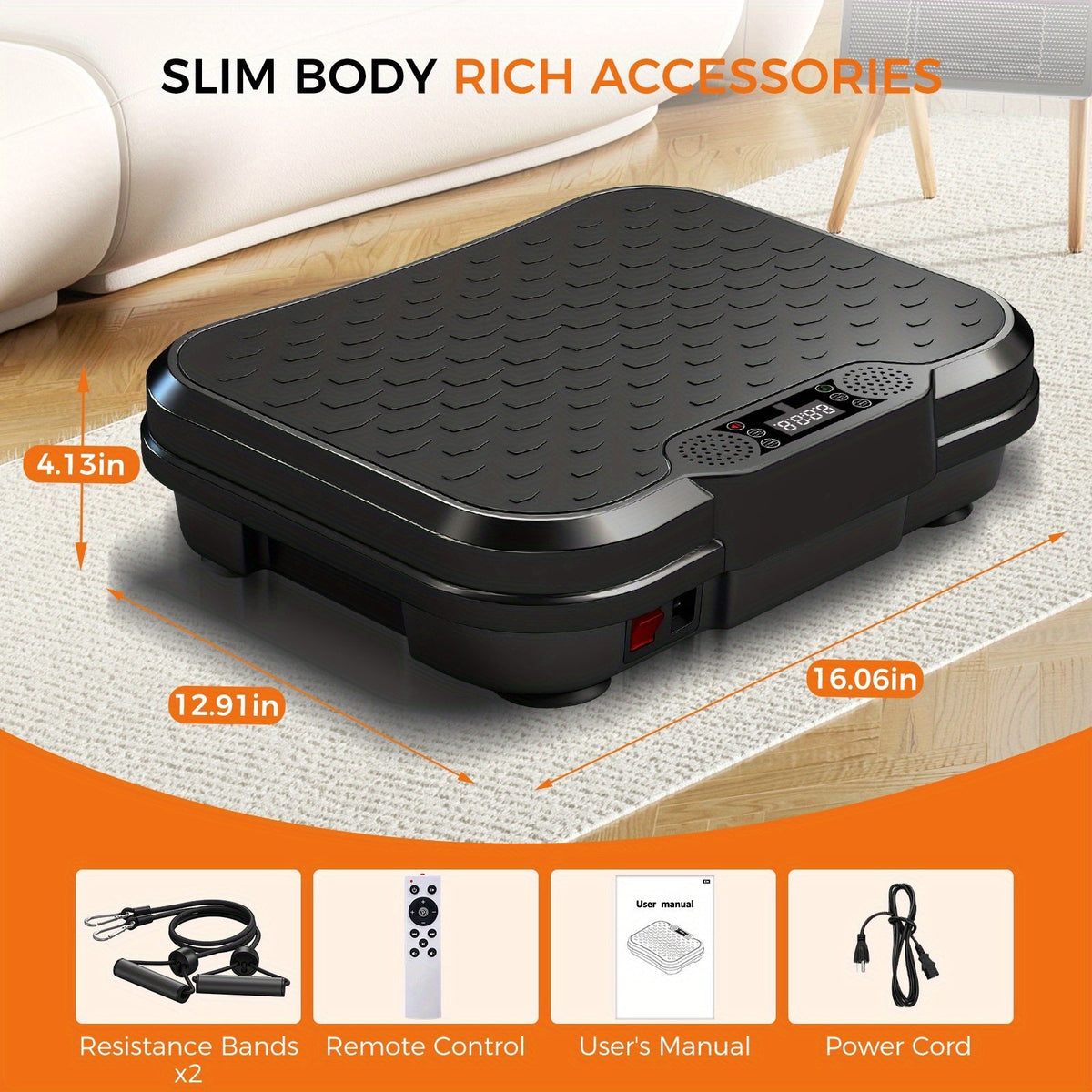Vibration Platform Machine 2025 Upgraded | Home Fitness Exercise Platform | 450 LB Capacity Whole Body Vibration Trainer for Lymphatic Drainage, Blood Circulation, Weight Loss & Full Body Workout