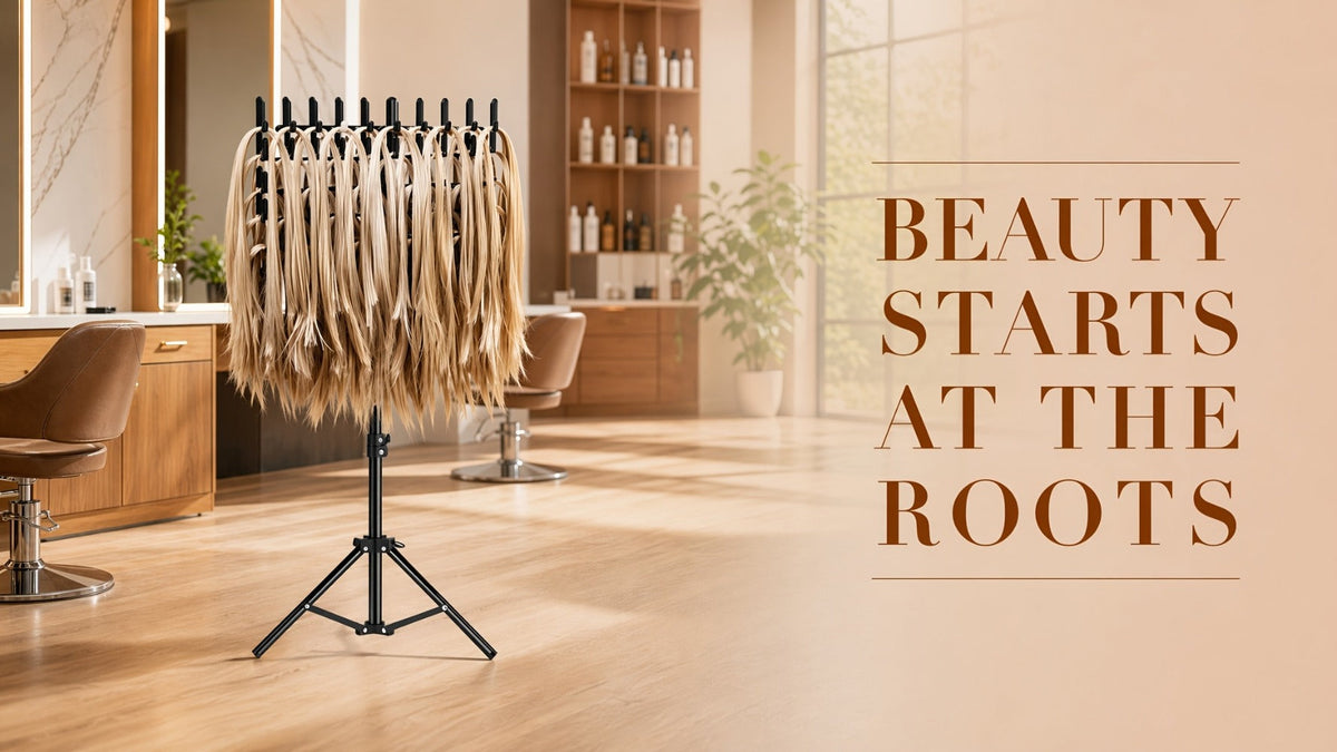 144 Strand Braiding Hair Rack Standing Height Adjustable 30-50 Inch Foldable – Tangle-Free Hair Extension Holder | Knotless Box Braids Cornrows Organizer | Salon Hairstylist Tool B - product image 17