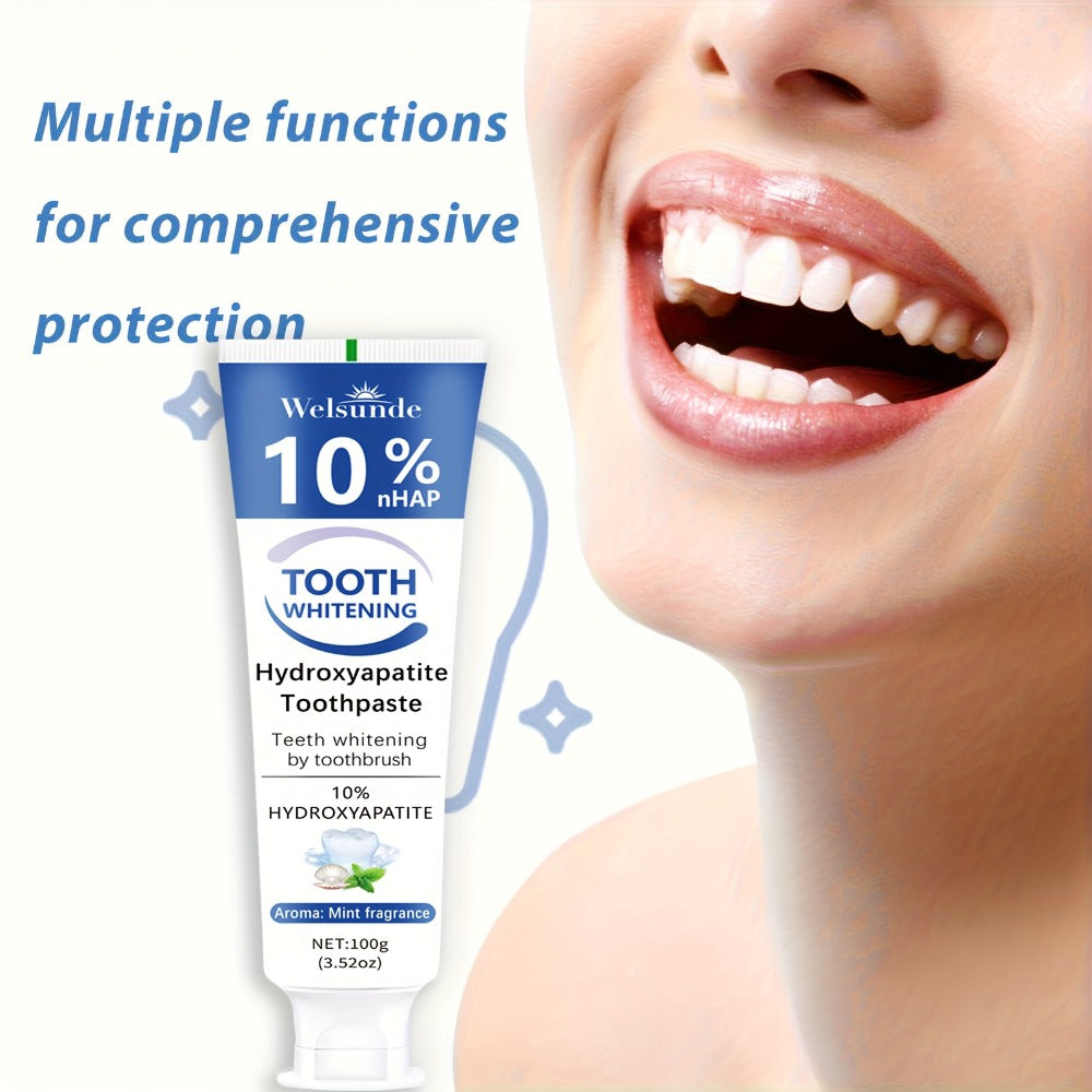 Nano Hydroxyapatite Toothpaste 2-Pack 10% HAp European Formula — Remineralizes Enamel, Deep Cleans & Whitens, Fluoride-Free, Gentle on Gums, Minty Fresh Breath, 100g/3.52oz Each - product image 7