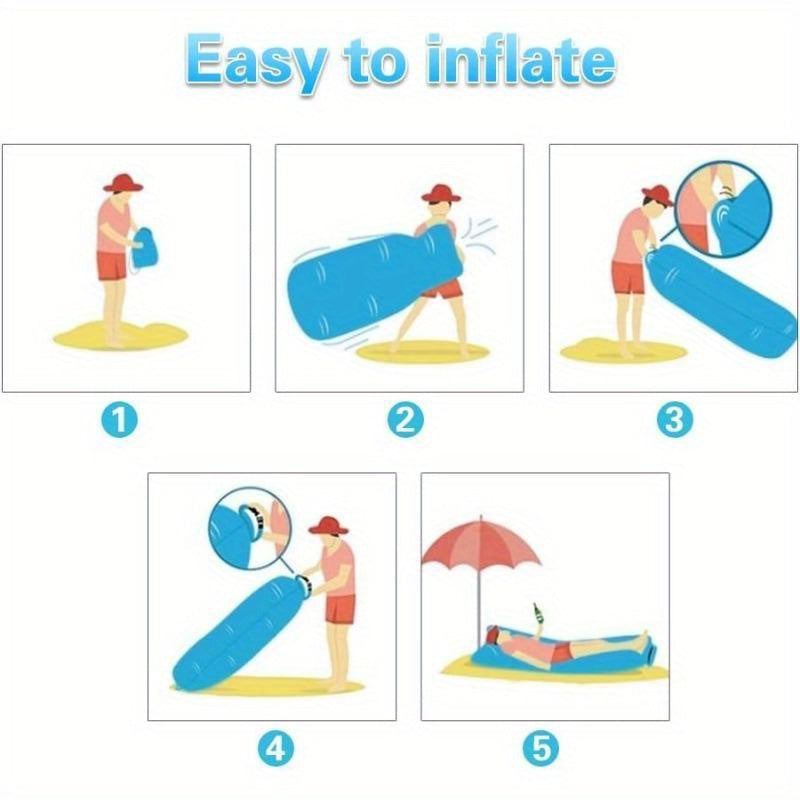Inflatable Air Sofa Outdoor Camping Lounger 440LB Heavy Duty Quick Inflate Portable Lazy Bag Sofa Bed with Carry Bag Featherlight Space-saving for Beach Hiking Music Festival Travel 6 Colors