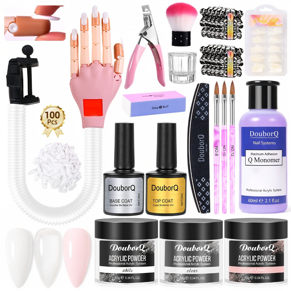 Nail Practice Hand Flexible Fake Hand Model Training Kit for Acrylic Nail Art – Nail Glove Set with Pink Hand Mold for Beginners & Professional Nail Technicians - product image 3
