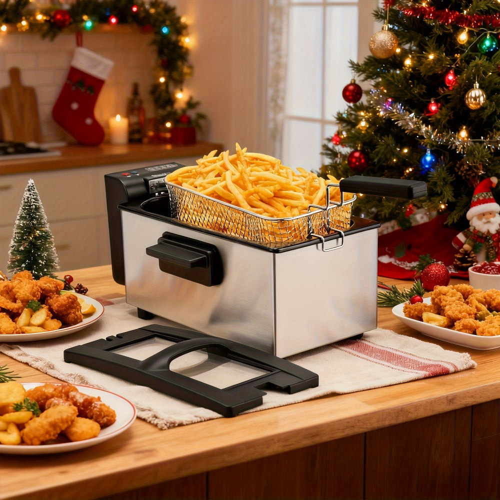 Deep Fryer 1500W Electric – Non-Stick Stainless Steel Frying Pot with Adjustable Temperature Control & Frying Basket, 1.5L / 2.5L / 3L / 5L / 6L Capacity for Home Kitchen - product image 10