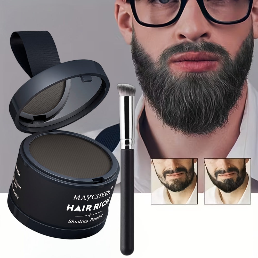 Beard Touch-Up Powder for Men - Instant Gray Coverage Beard Filler for Sparse Patchy Beard Eyebrows Hairline Temples Natural Finish Skin Friendly Long Lasting 5 Colors Available - product image