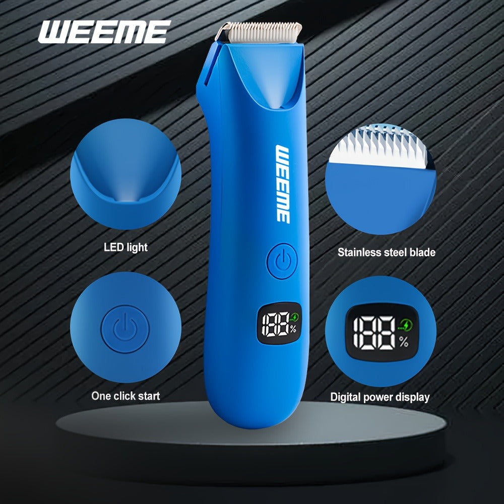 Men's Body Hair Trimmer USB Rechargeable - Chest, Leg & Armpit Hair Trimmer with LCD Display & LED Light, Cordless Electric Body Groomer for Men, Gift for Dad, Husband, Son, Birthd - product image 6
