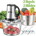 Electric Food Chopper with 2 Bowls & 2 Blades – Multi-Function Food Processor, Meat Grinder & Vegetable Chopper for Meats, Salads, Nuts, Garlic & More - product image 13