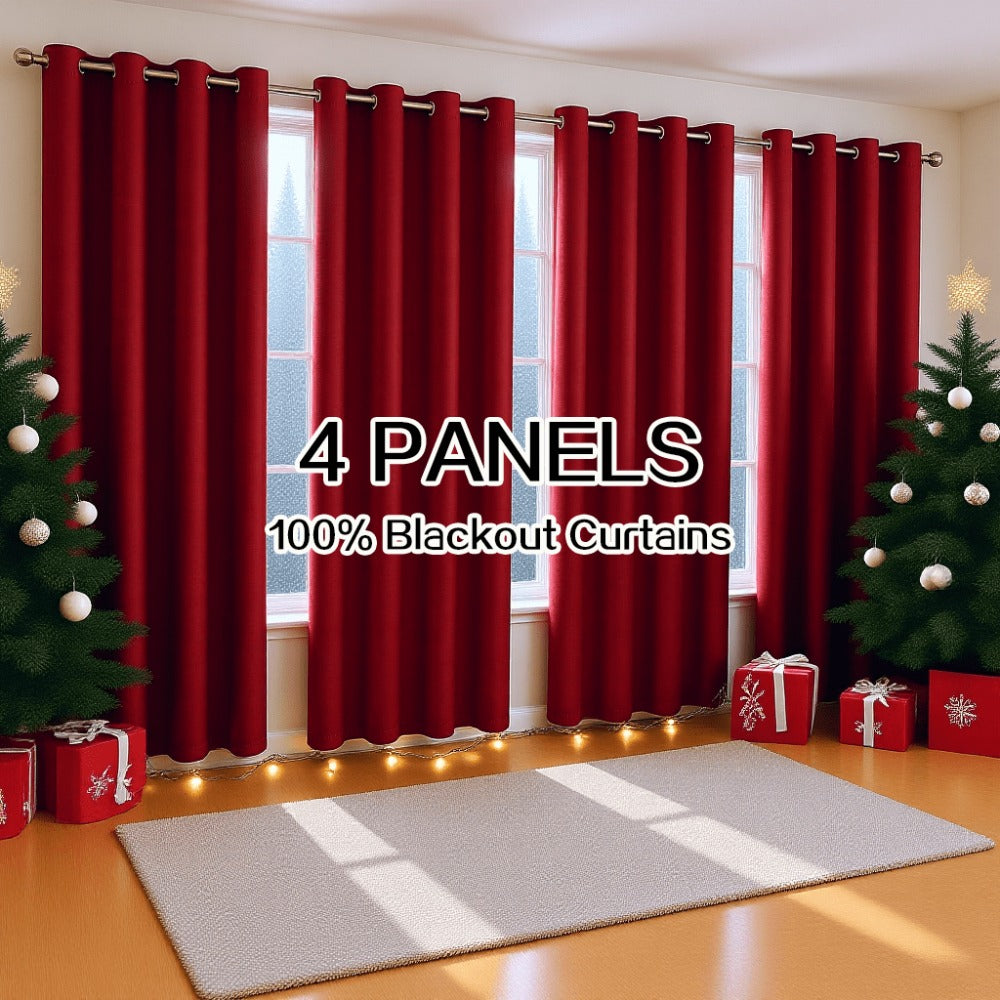 Blackout Curtains 4 Panels – 100% Light Blocking Thermal Insulated Soundproof Privacy Window Curtains for Bedroom Living Room - product image 3