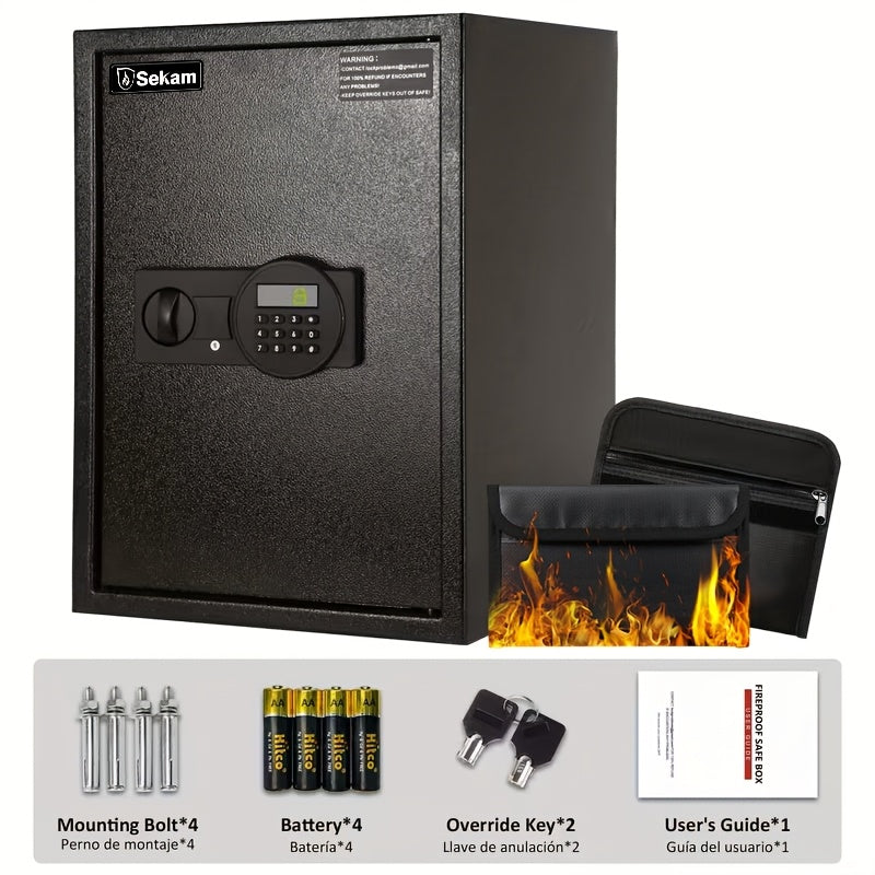 Heavy Duty Steel Safe With Cash Bag Without Cash Bag Home Safety Safe Equipped With A Combination Lock and Key Lock Suitable For Storing Cash Documents and - product image 22