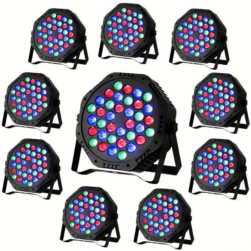 10 pc 36LEDs Stage Par Lights RGB LED Par Lights Sound Activated Auto Play By Remote & DMX Control Party/lights That Sync with Music/lights for Decoration/lights