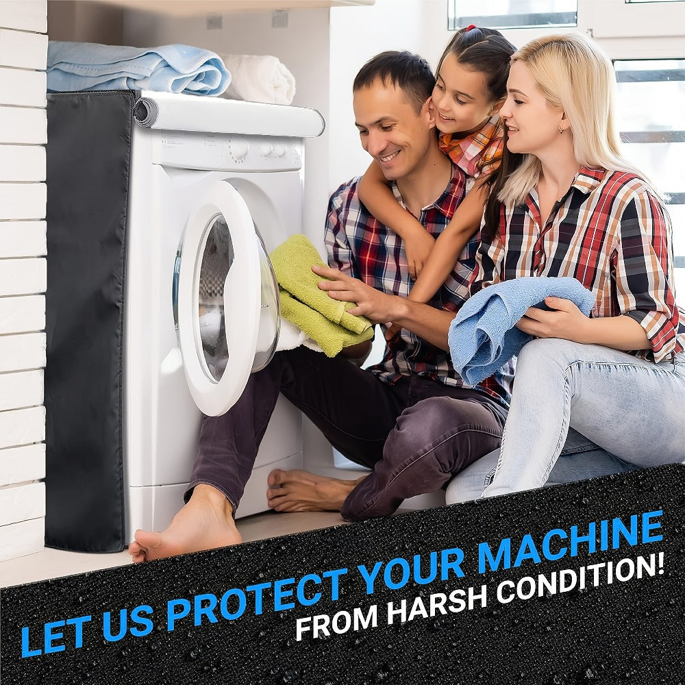 Washer Dryer Cover 420D Heavy Duty Waterproof, Indoor Outdoor Washing Machine Protector with Zipper Window, Fits Top Load & Front Load Washers Dryers, Dustproof UV-Resistant Laundr - product image 9