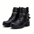 Womens' Combat Lace up Ankle Boots Motorcycle Booties, Women Shoes - product image