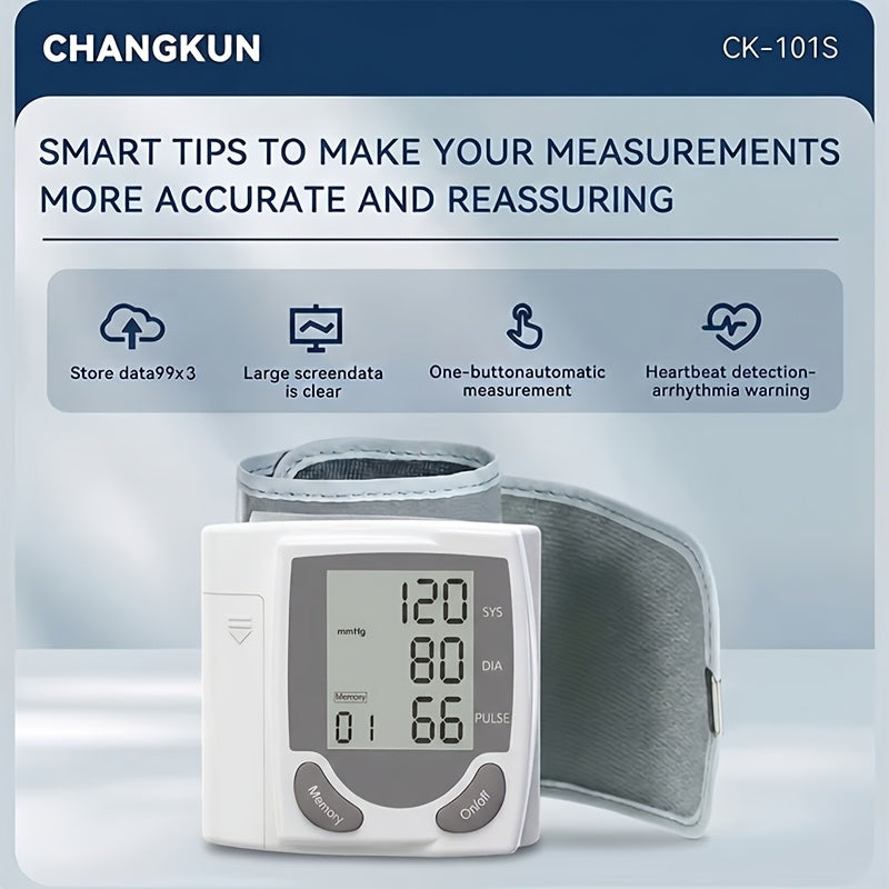 Automatic Wrist Blood Pressure Monitor with Large LCD Screen - Digital Blood Pressure Cuff with Hypertension Detector, Heart Rate & Pulse Meter - product image 15