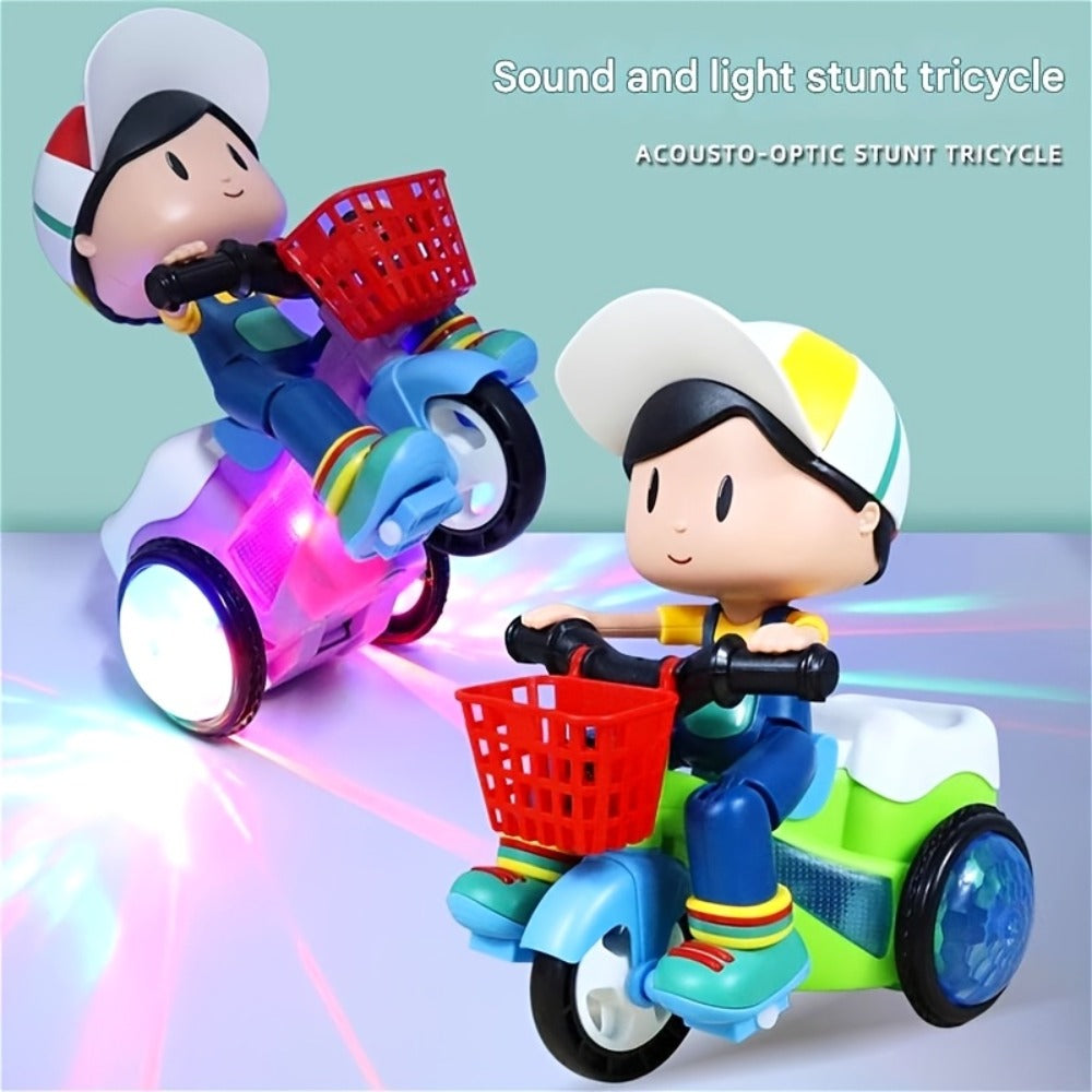 Push & Power Dual-Mode Stunt Vehicle for Toddlers Boys Girls, Birthday Christmas Gift (Multiple Colors) | Kids Electric Tricycle Toy Motorcycle with 360° - product image 8