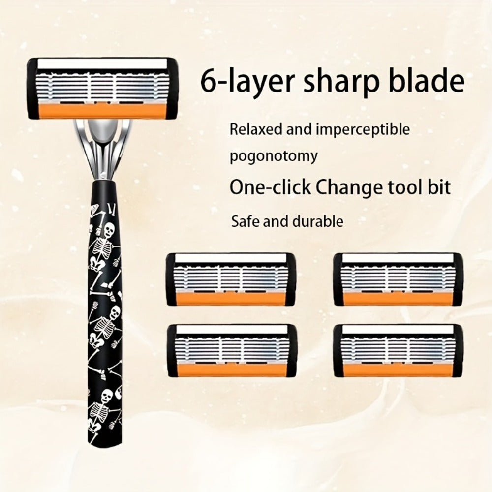 Safety Razor for Men 7-Layer Progressive Blades — Non-Slip Stainless Steel Handle Classic Double Edge Razor for Beard & Mustache Grooming, 1 or 2 Handle + 15–36 Blade Pack Options - product image 12