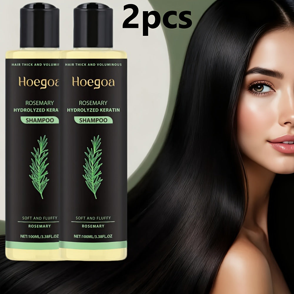Rosemary Vitamin C Keratin Shampoo Set 3 Bottles — Deep Cleanse Moisturize & Strengthen Hair, Scalp Stimulating Antioxidant Formula, Smooth Shiny Frizz-Free Results, Holiday Hair C - product image 6
