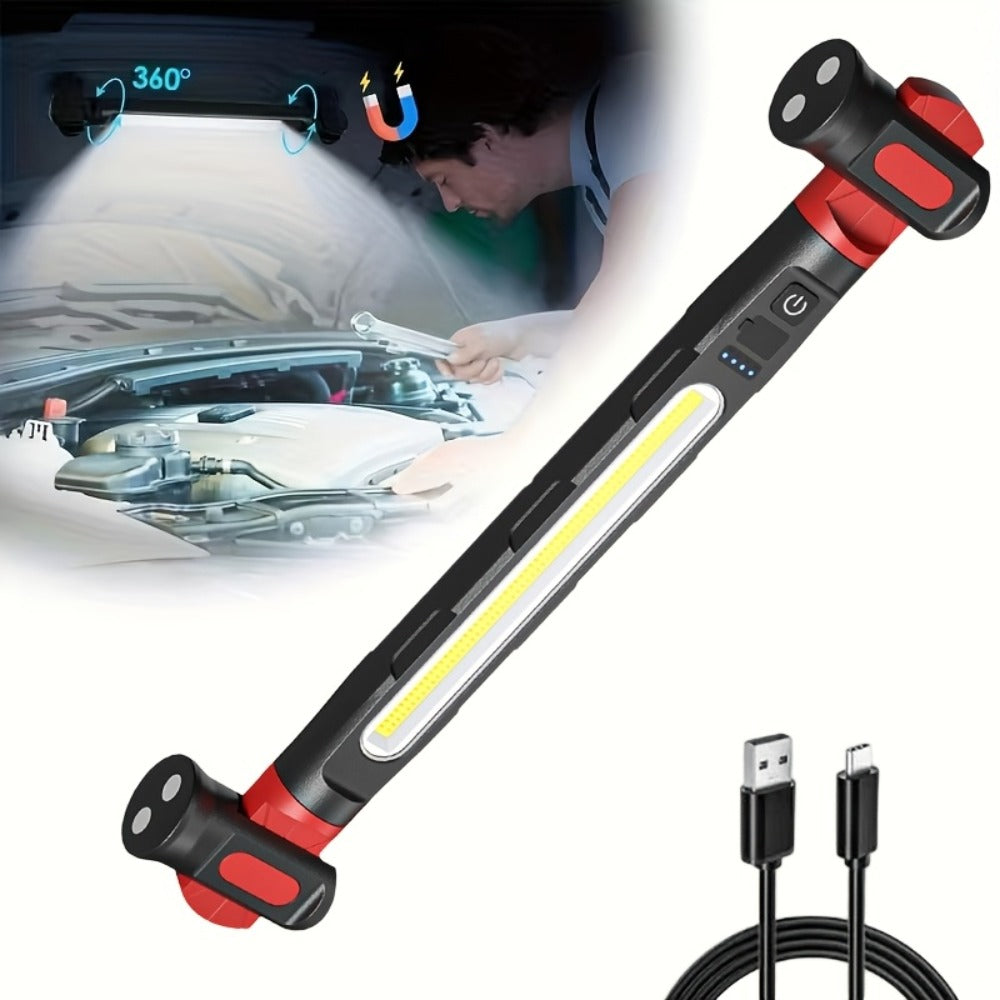 LED Work Light Bar 3000LM Rechargeable Construction Site Lighting Lamp – Hanging Hook, Portable Underhood Work Light for Auto Repair, Garage, Mechanical Maintenance & Emergency Use - product image