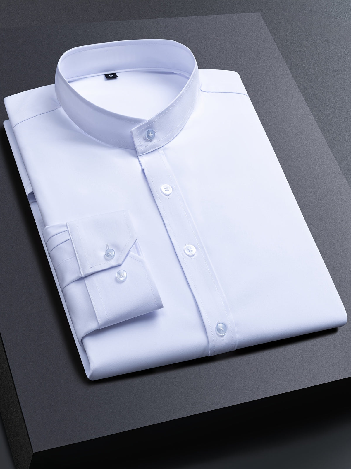 Men's Henley Collar Long Sleeve Shirt | Casual, All-season, Solid Color, Regular Fit, Button Details, Woven Fabric - product image 45