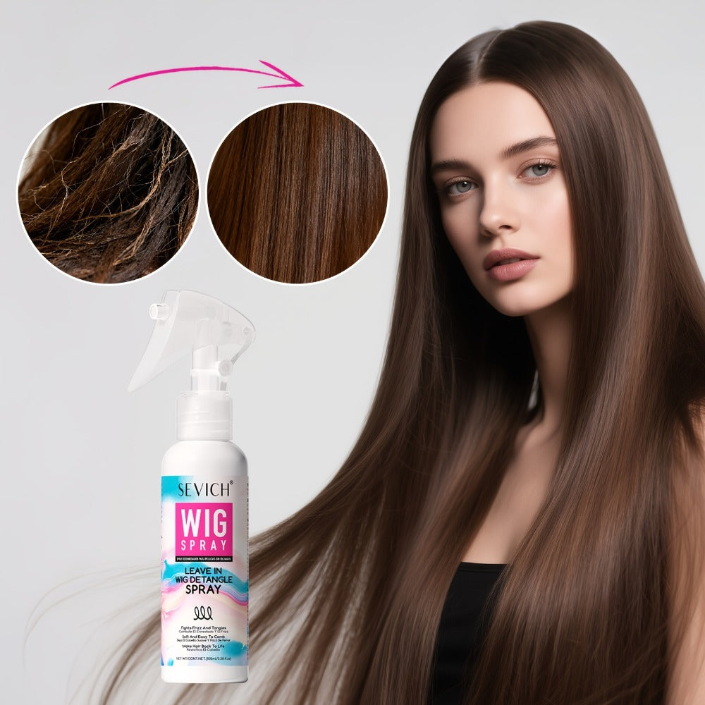 Wig Detangling Spray Leave-In Conditioner for Synthetic & Human Hair Wigs | Featherlight Frizz Control | Strengthens Fibers | No Residue Easy Comb-Through | Daily Wig Care Refreshe - product image 2