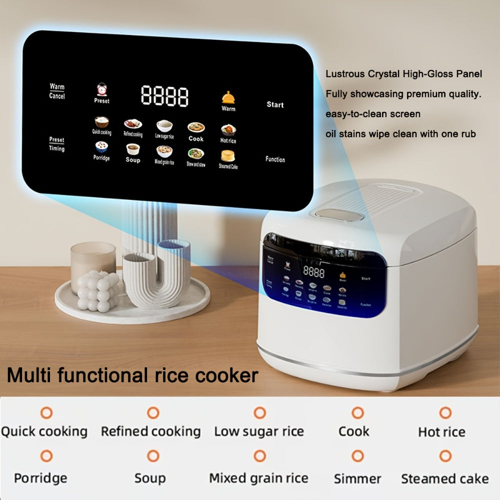 Rice Cooker 2L 4 Cups 10-in-1 Mini Multifunctional Compact Electric Rice Cooker for Rice Soup Stew Oatmeal Cake Steamed Vegetables Perfect for Small Kitchen Dorm Apartment - product image 8