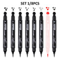 Winged Eyeliner Stamp Pen Set Double-Ended 8 Wing Styles Waterproof Quick-Dry Liquid Liner Kit for Beginners Red Black Cat Eye Makeup Tool Symmetrical Flick - product image 12