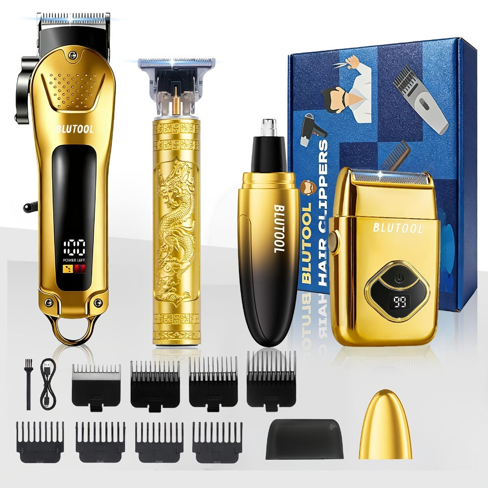 Men's Grooming Kit Hair Clipper & Electric Shaver USB Rechargeable Cordless LED Display – Precision Beard Trimmer Face Shaver Set for Hair Trimming Styling, Grooming Gift for Dad H - product image 3