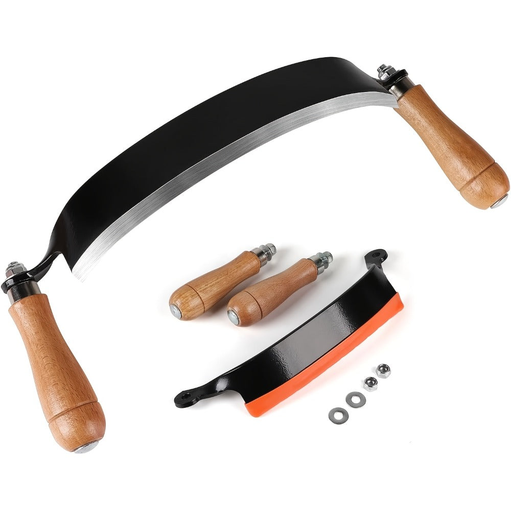 Draw Knife Woodworking Tool Curved, 5" 8" 10" Drawknife Debarking Shave Tool with Ergonomic Handle, Wood Bark Stripper for Timber Framing, Wood Turning, Carving & Log Peeling - product image 2