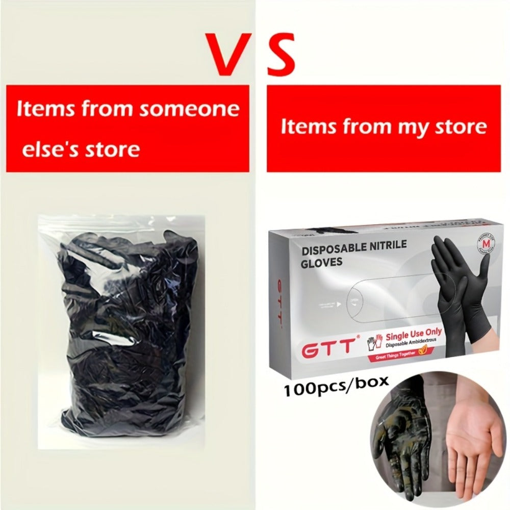Nitrile Disposable Gloves 200 Count, Black Latex-Free Powder-Free Exam Gloves, Touchscreen Compatible, Chemical Resistant, Flexible Form-Fitting for Kitchen Automotive Industrial M - product image 4
