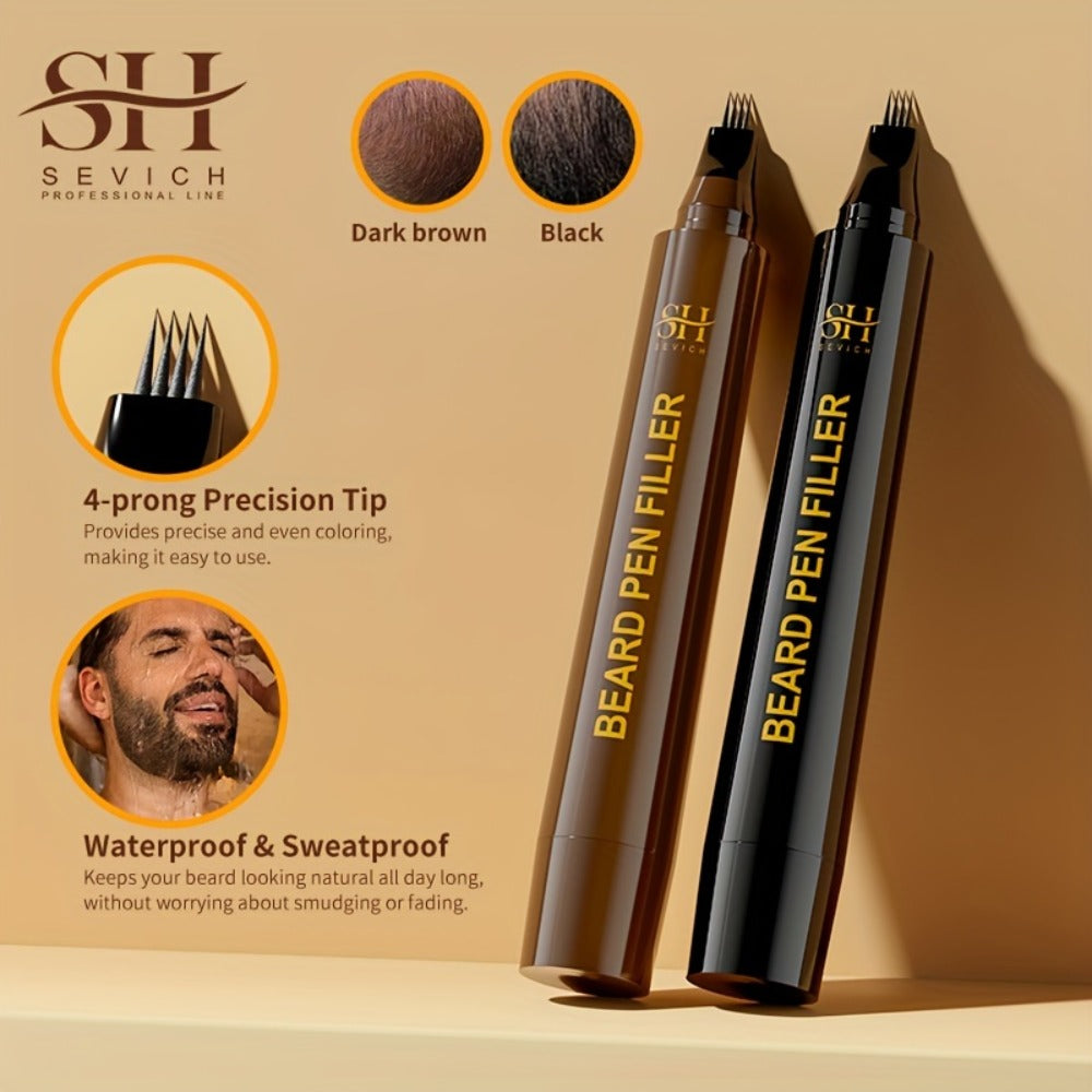 Beard Filler Pencil with Brush — Waterproof Long-Lasting Beard Pencil for Fuller Thicker Beard | Fills Sparse Patchy Beard & Mustache | Men's Grooming Tool | Black & Dark Brown | 1 - product image 13