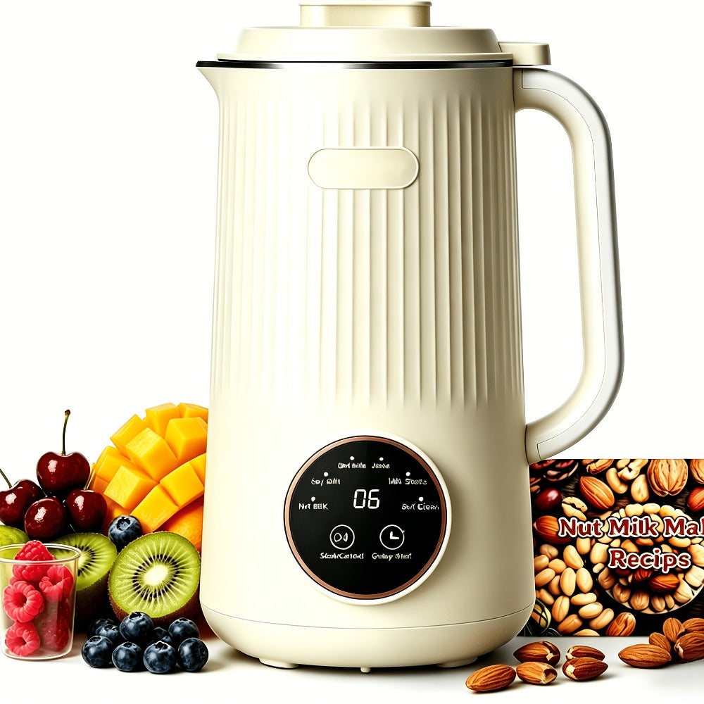 8-in-1 Nut Milk Maker 35oz 8-Blade - Almond Oat Soy Coconut Plant-Based Milk Machine with Delay Start Keep Warm Self-Cleaning Boil Water Function - Non-Dairy Beverage Blender Soy M - product image