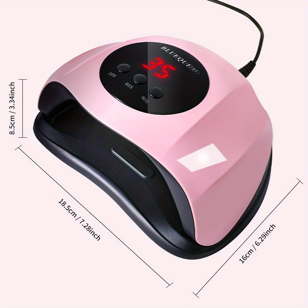 LED Nail Lamp Professional LCD Display Auto Sensor 4 Timer Settings USB Powered Instant Gel Polish Curer No Adapter Needed for Home Salon Manicure Pedicure DIY Nail Art Pink White - product image 6