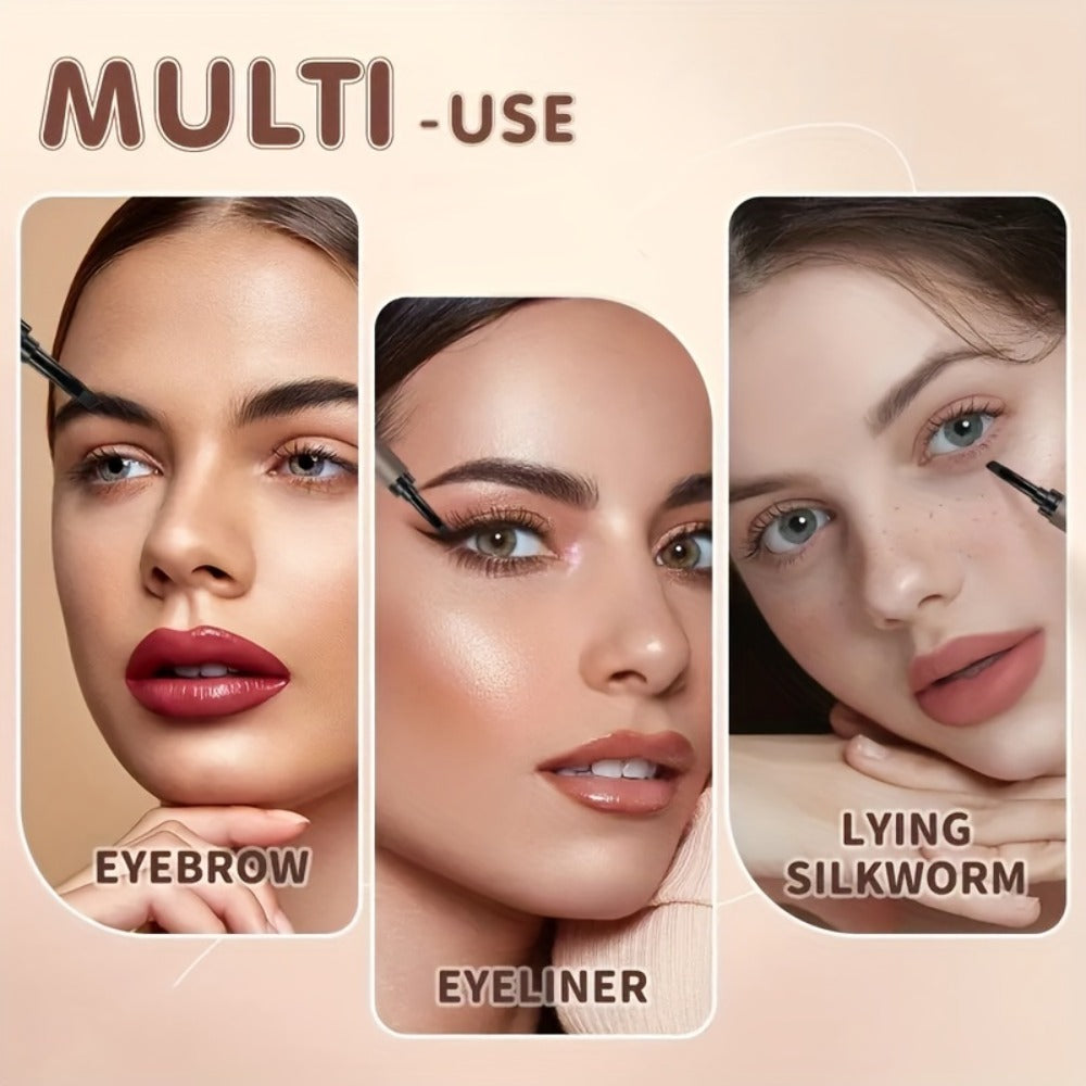 Waterproof Eyebrow Pencil Double-Ended Micro Precision Tip - Long-Lasting Smudge-Proof Brow Definer with Spoolie Brush Hair Stroke Effect for Women All Skin Types Dark Brown - product image 8